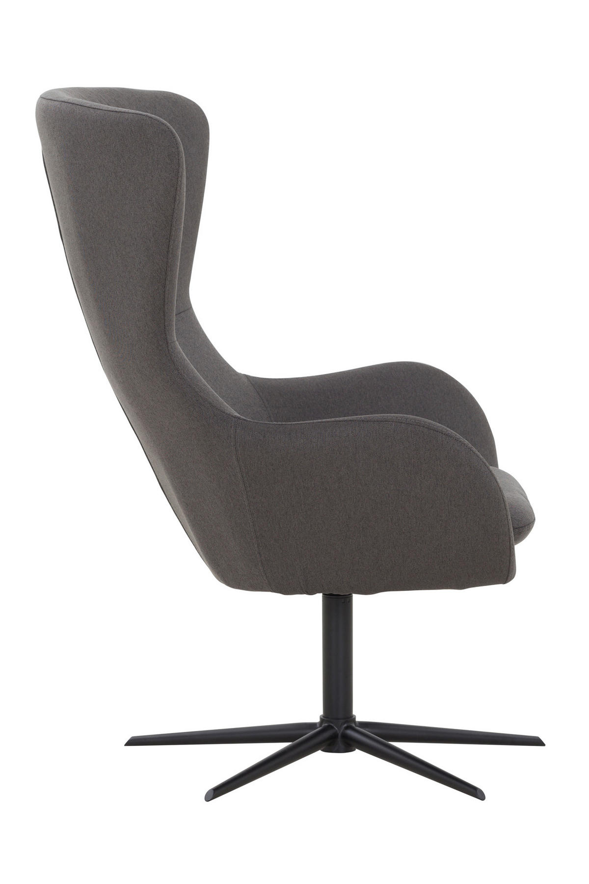 SESSEL in Webstoff Dunkelgrau  - Dunkelgrau/Schwarz, MODERN, Textil/Metall (78/99/82cm) - Livetastic