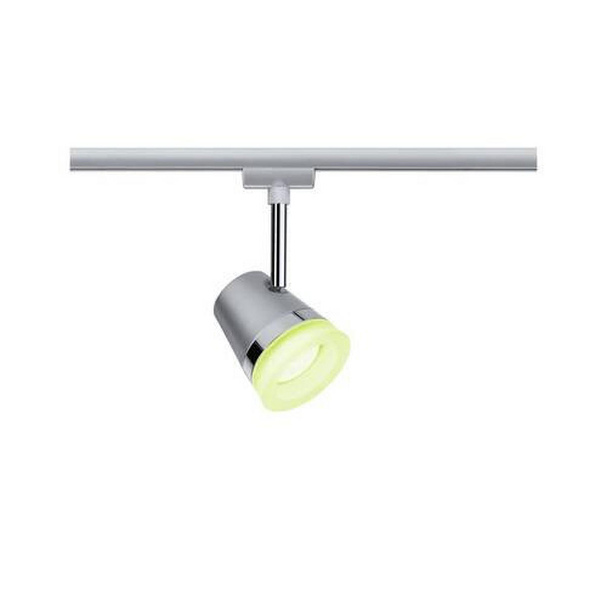 SCHIENENSYSTEM-STRAHLER URail 8,5/18,5 cm   - Chromfarben, Basics, Kunststoff/Metall (8,5/18,5cm) - Paulmann