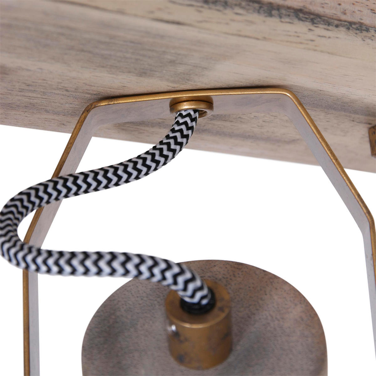 DECKENSPOTS - Bronzefarben/Kupferfarben, Trend, Holz/Metall (59/19/23cm)