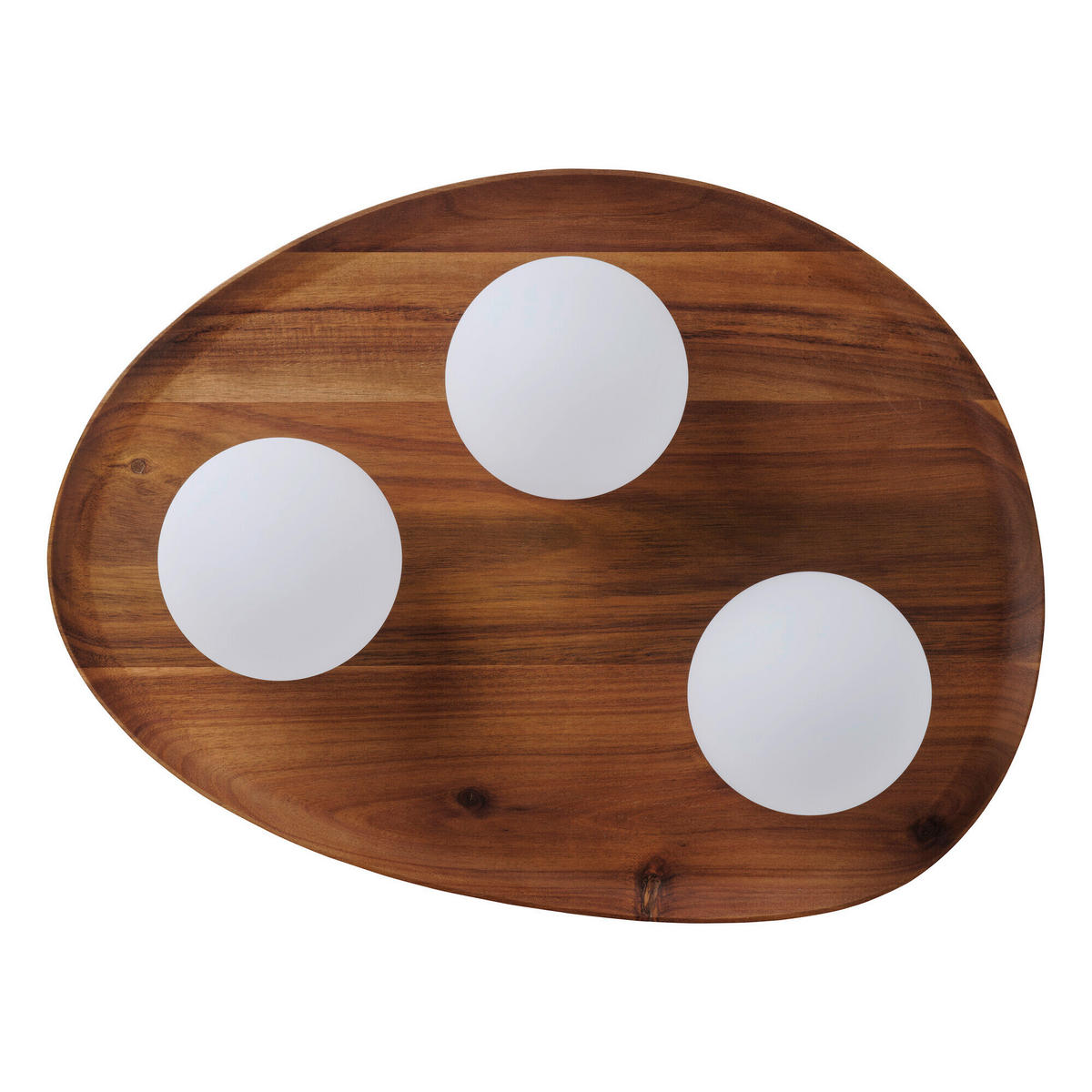 DECKENLEUCHTE    50/38,5/15,5 cm  - Akaziefarben, Basics, Glas/Holz (50/38,5/15,5cm) - Osram