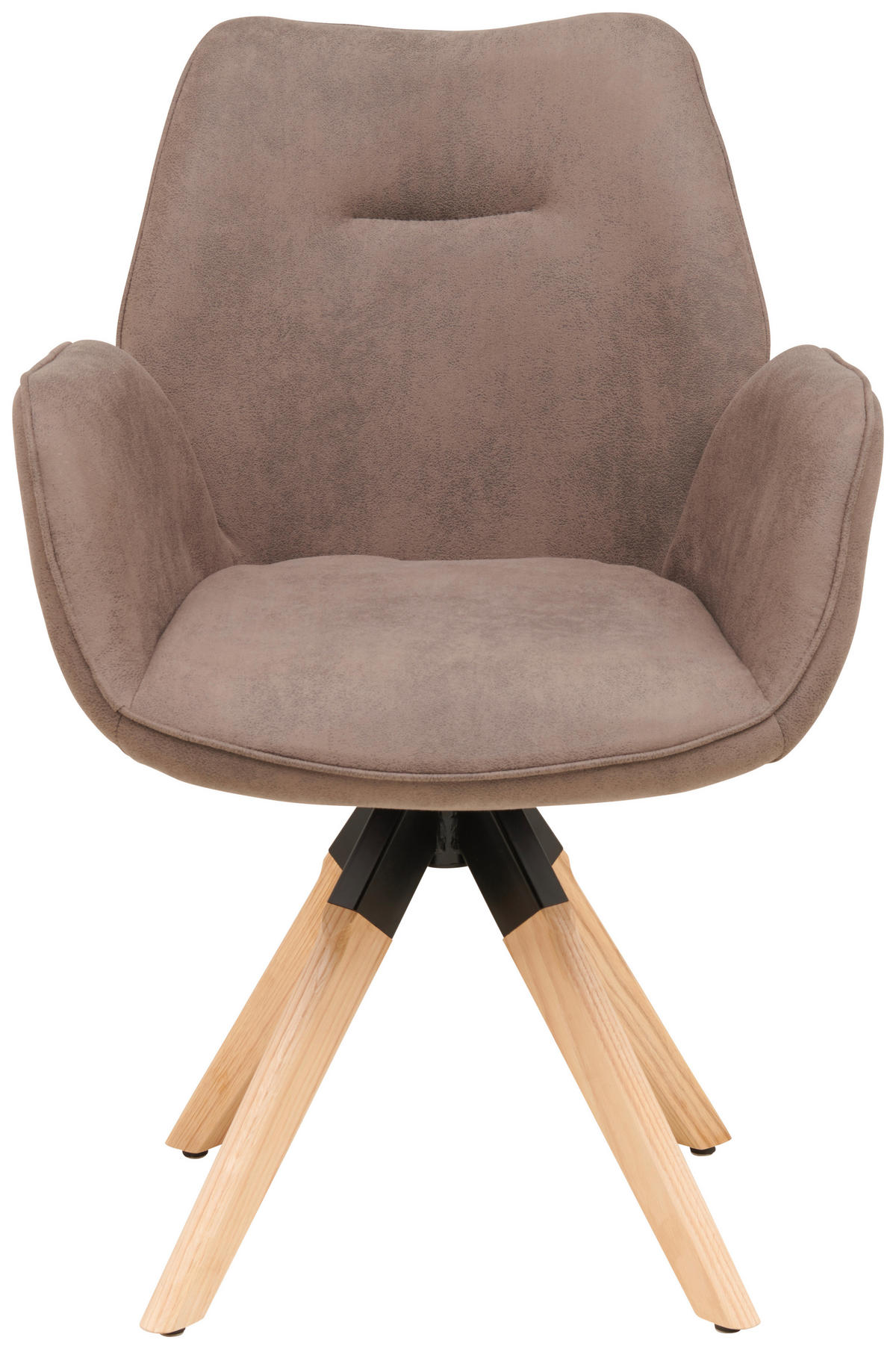 ARMLEHNSTUHL in Holz, Textil Braun, Naturfarben  - Braun/Naturfarben, MODERN, Holz/Textil (61/86/62cm) - Livetastic