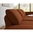 ECKSOFA  in Flachgewebe Kupferfarben  255-365/175-224 cm  - Schwarz/Kupferfarben, Design, Textil/Metall (255-365/175-224cm) - Dieter Knoll