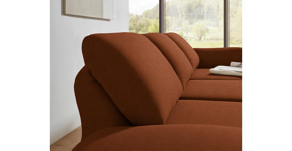 ECKSOFA  in Flachgewebe Kupferfarben  255-365/175-224 cm  - Schwarz/Kupferfarben, Design, Textil/Metall (255-365/175-224cm) - Dieter Knoll