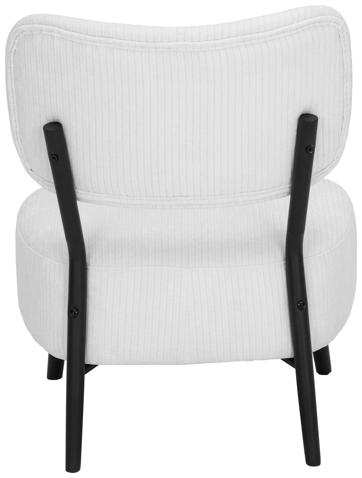 KŘESLO, textil, krémová - černá/krémová, Design, kov/textil (62/76/65,5cm) - P & B