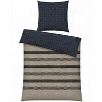 BETTWÄSCHE 135/200 cm  - Schwarz/Braun, Basics, Textil (135/200cm)