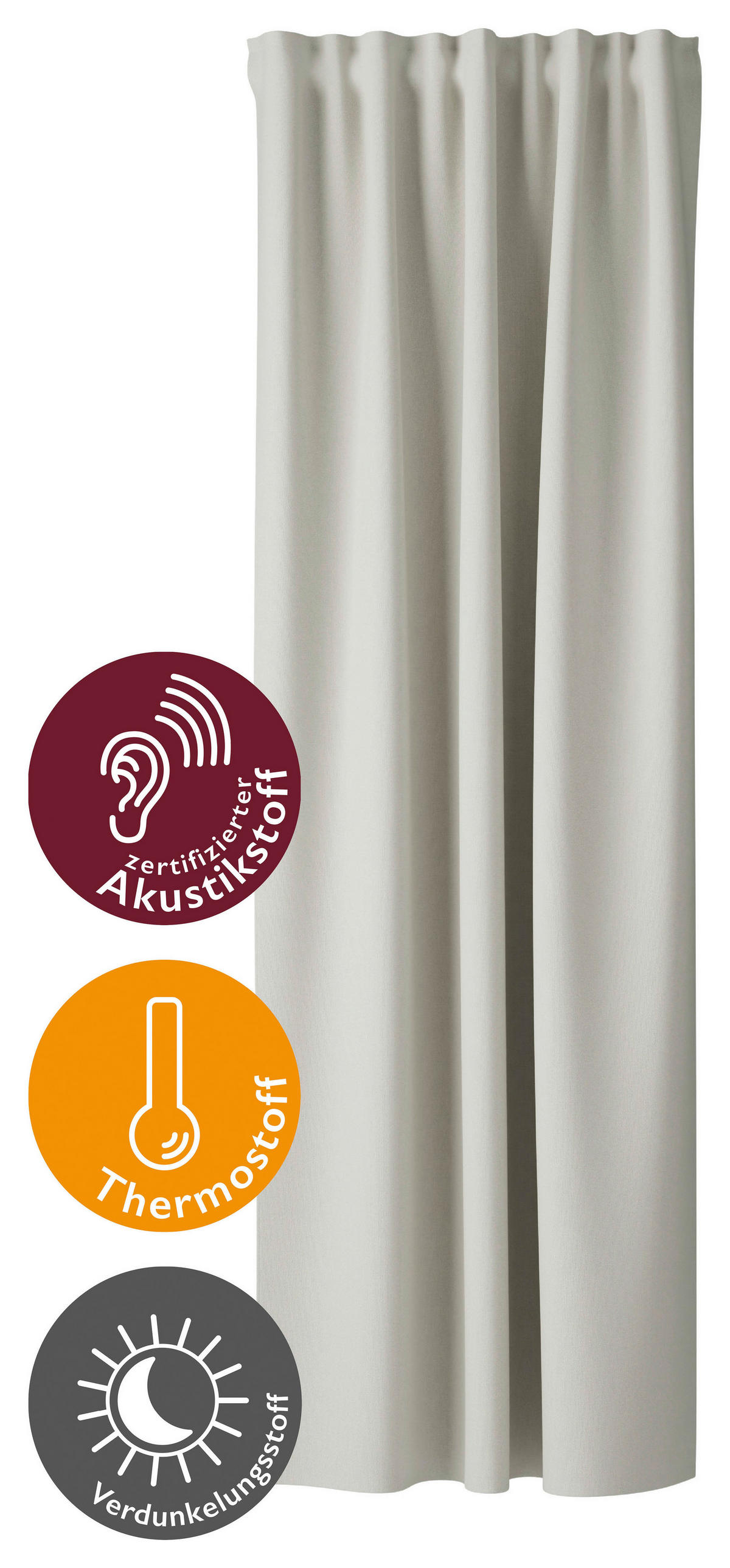 VERDUNKELUNGSVORHANG Verdunkelung  - Creme, Basics, Textil (135/270cm) - Fuggerhaus