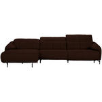 ECKSOFA in Echtleder Braun  165/313 cm  - Schwarz/Braun, Design, Leder/Metall (165/313cm) - Emilio Belluti