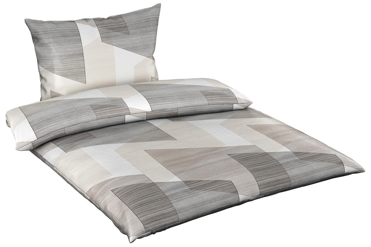 BETTWÄSCHE Mavie Satin 200/210 cm  - Grau, KONVENTIONELL, Textil (200/210cm) - Esposa