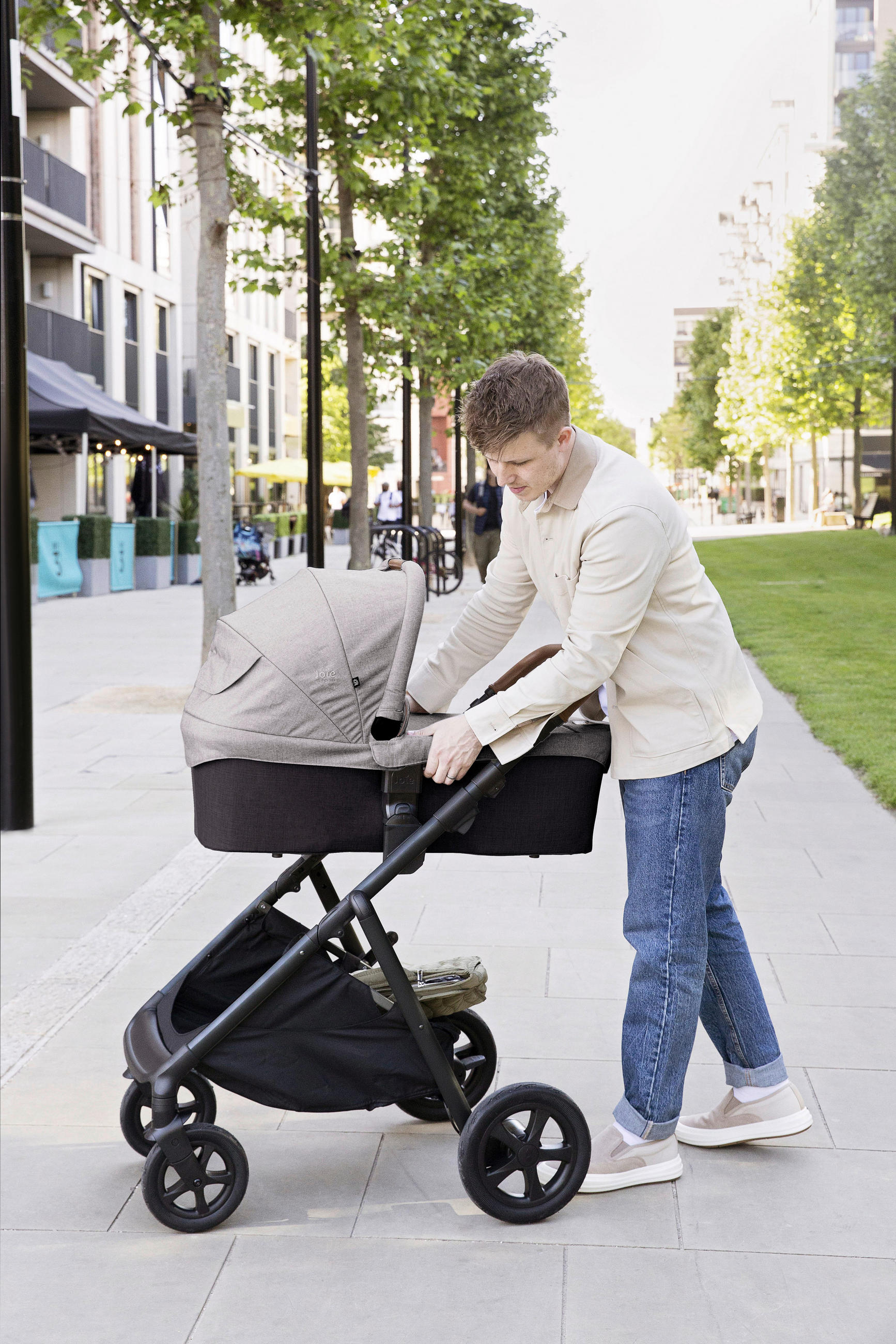 KINDERWAGENSET Joie Signature Aeria Bundle Carbon - Anthrazit/Schwarz, Basics, Textil/Metall (80/67,3/116,7cm) - Joie