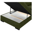 ECKSOFA  in Webstoff Dunkelgrün  - Dunkelgrün/Schwarz, KONVENTIONELL, Holz/Textil (244/283cm) - Carryhome