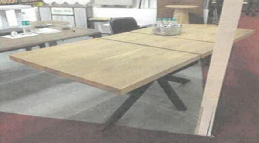 STOL ZA BLAGOVAONICU  crna, boje bagrema  drvo, metal      - boje bagrema/crna, Moderno, drvo/metal (160-200/100/76cm) - Livetastic