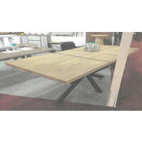 STOL ZA BLAGOVAONICU  crna, boje bagrema  drvo, metal      - boje bagrema/crna, Moderno, drvo/metal (160-200/100/76cm) - Livetastic