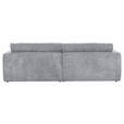 BIGSOFA Cord Hellgrau  - Hellgrau/Schwarz, KONVENTIONELL, Kunststoff/Textil (260/66/115cm) - Carryhome