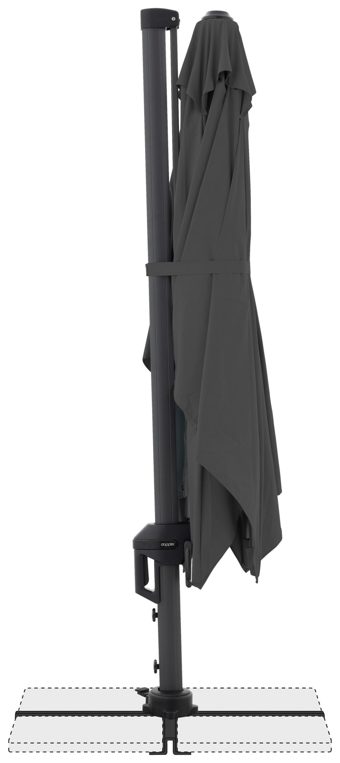 AMPELSCHIRM Anthrazit  - Anthrazit/Schwarz, Basics, Textil/Metall (310/210cm) - Doppler