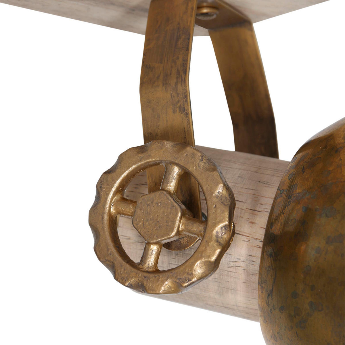 DECKENSPOTS - Bronzefarben/Kupferfarben, Trend, Holz/Metall (59/19/23cm)