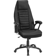 CHEFSESSEL in Lederlook Schwarz - Schwarz, KONVENTIONELL, Kunststoff/Textil (68/126-134/72cm) - Novel