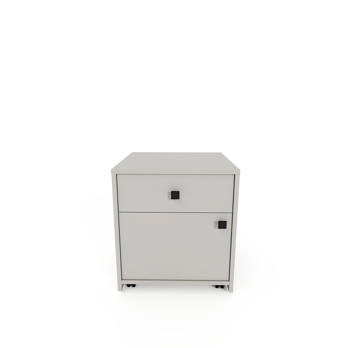 ROLLCONTAINER Kaschmir  - Kaschmir/Schwarz, MODERN, Holzwerkstoff/Kunststoff (48/53/45,3cm) - Milino