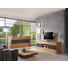 SIDEBOARD Eiche massiv gebürstet Anthrazit, Eichefarben - Eichefarben/Anthrazit, Design, Glas/Holz (177/89/42cm) - Valnatura