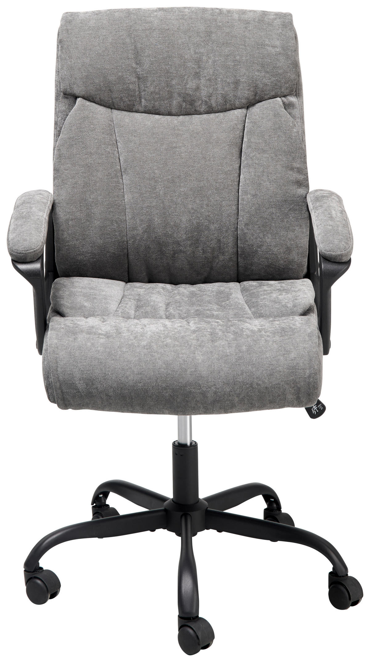 OTOČNÁ ŽIDLE, žinylka, šedá - šedá/černá, Lifestyle, kov/dřevo (62/99-107/65cm) - MID.YOU