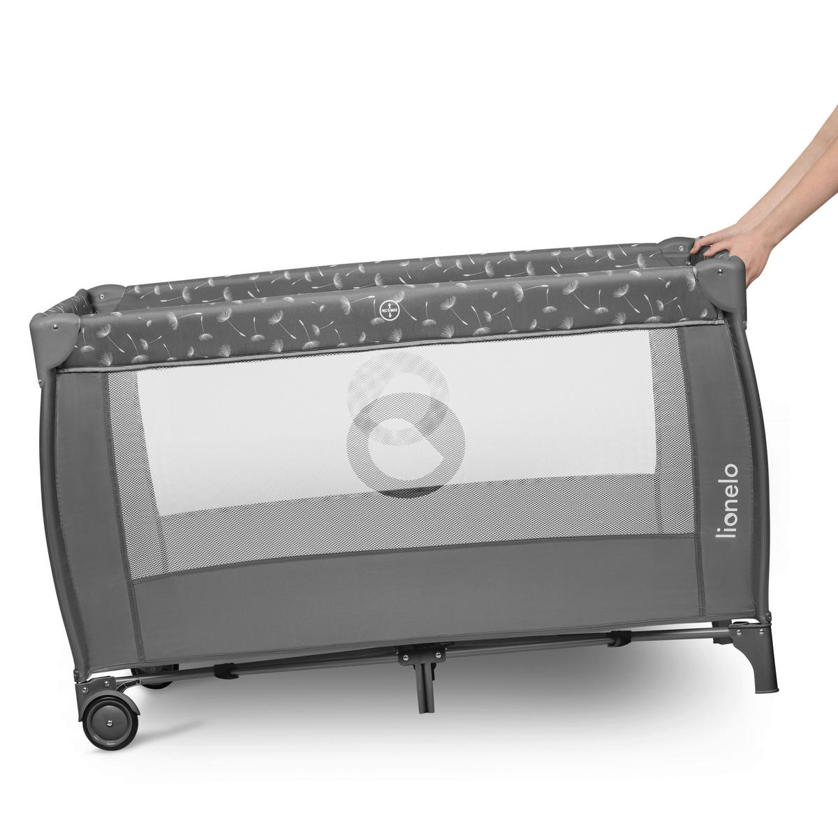 REISEBETT Stefi Plus Grau, Weiß  - Weiß/Grau, Basics, Kunststoff (125/65/76cm) - Lionelo