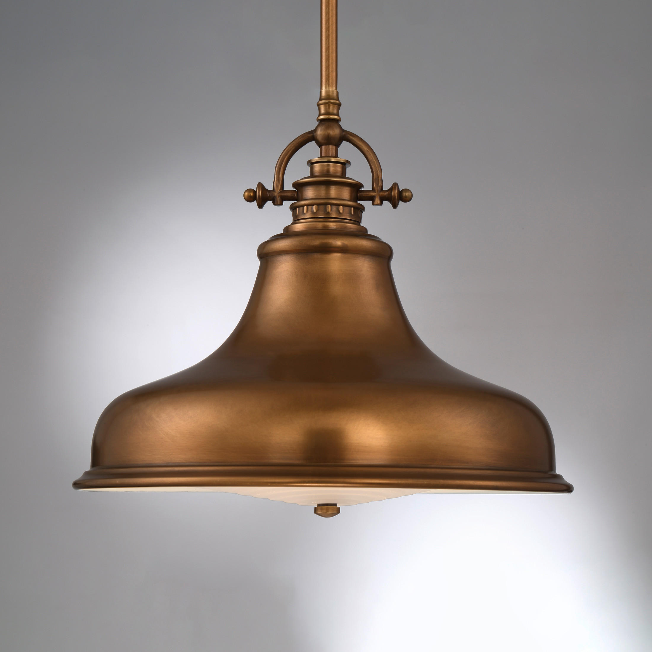HÄNGELEUCHTE 28.4/37.7 cm    - Messingfarben, Design, Glas/Metall (28.4/37.7cm) - Elstead Lighting