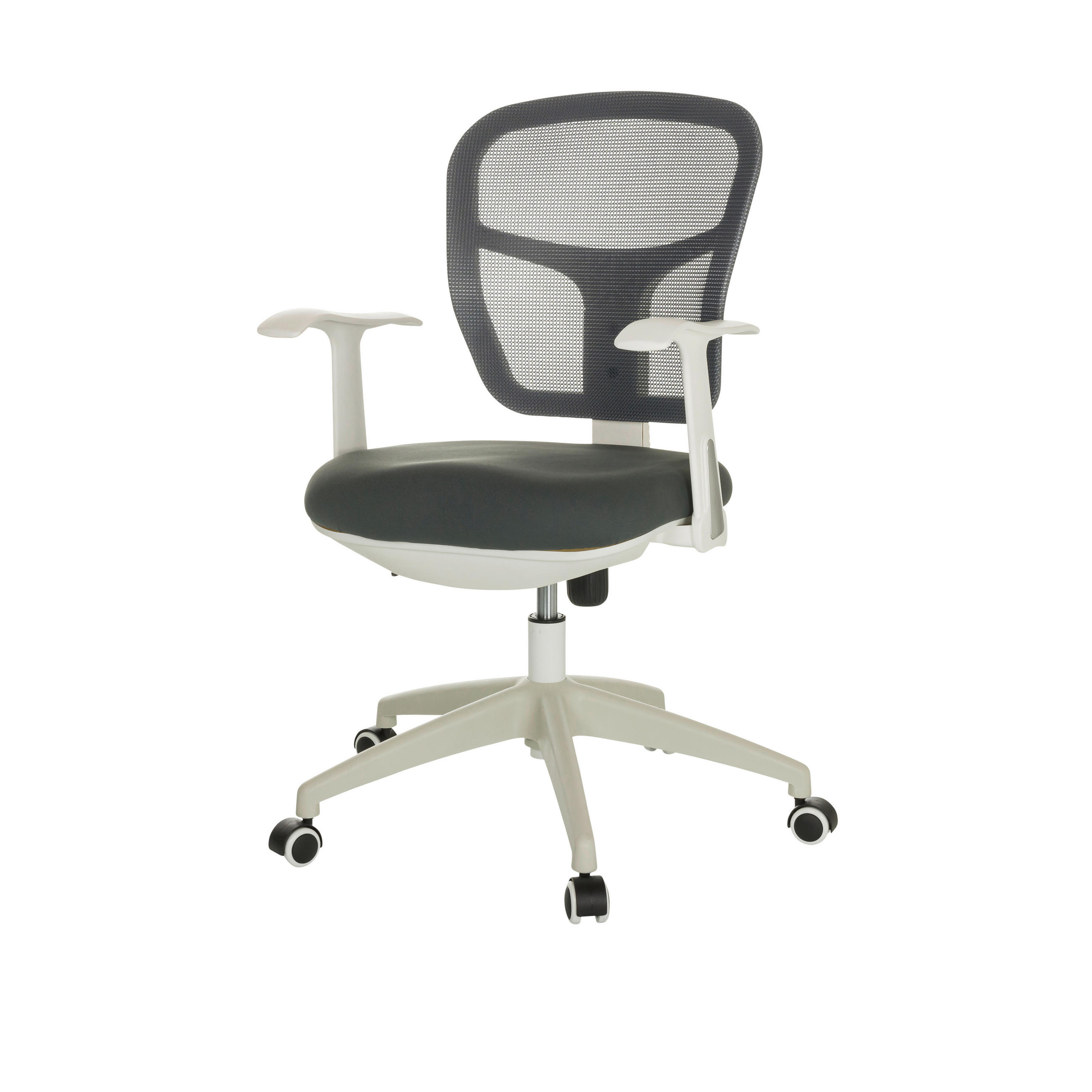 Thumbnail - Mid.you Drehstuhl, Grau, Textil, Drehkreuz, 68x90-97x68 cm, Arbeitszimmer, Bürostühle, Drehstühle