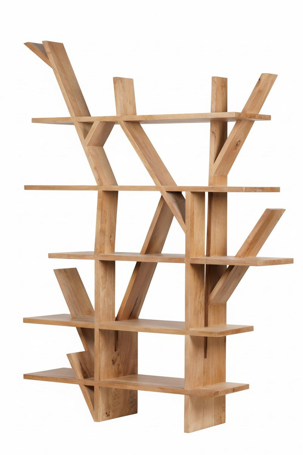 REGAL Mangoholz vollmassiv Naturfarben  - Naturfarben, Design, Holz (138/189/35cm) - Livetastic