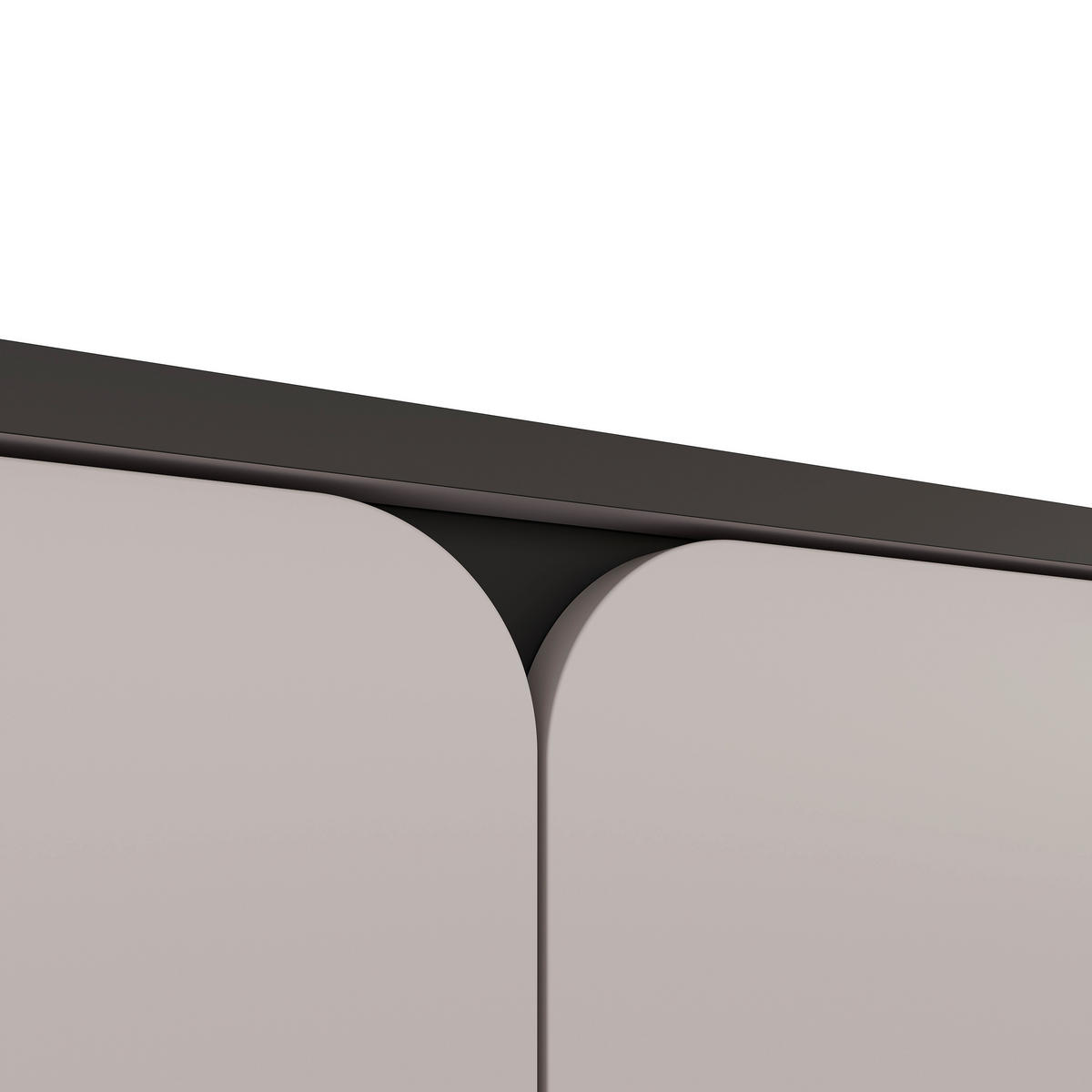 SIDEBOARD  in 136,8/82/35,2 cm  - Kaschmir/Schwarz, MODERN, Holzwerkstoff/Kunststoff (136,8/82/35,2cm) - Carryhome