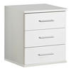 SÄNGBORD i vit  - vit/aluminiumfärg, Klassisk, trämaterial/plast (46/55/40cm) - MID.YOU