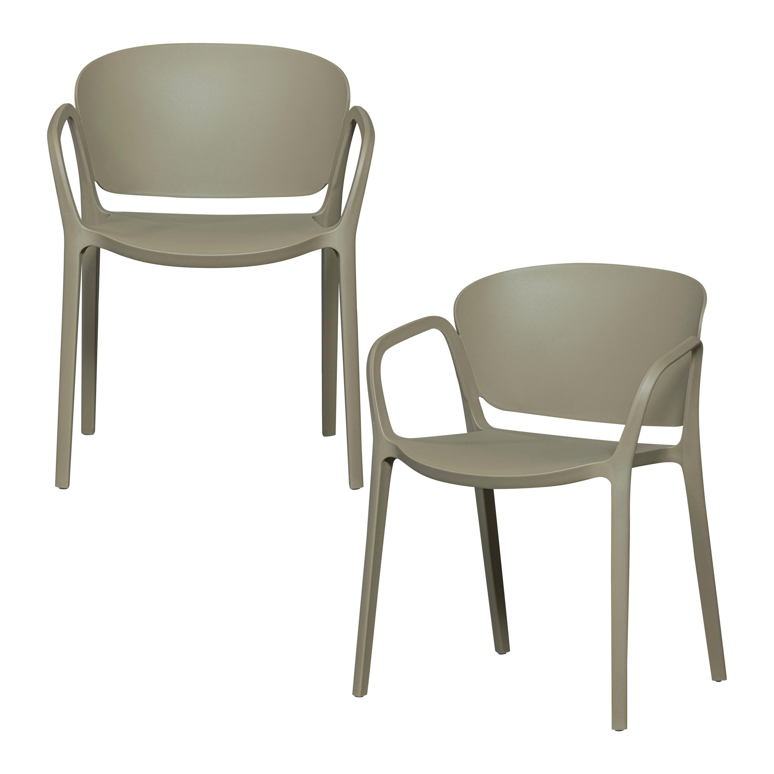 GARTENSTUHL-SET Kunststoff Grün  - Grün, MODERN, Kunststoff (57/75/56cm) - Livetastic