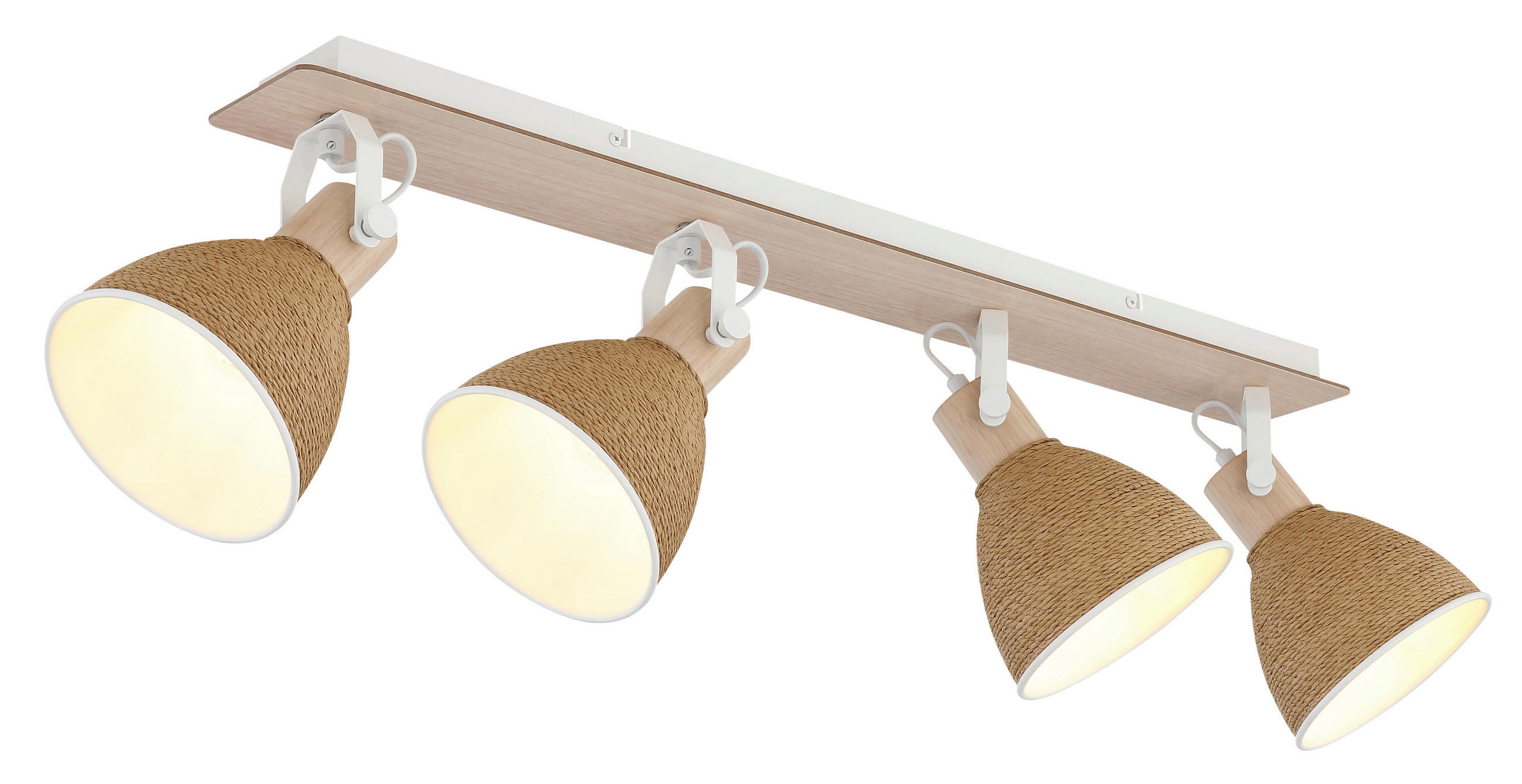 STRAHLER Lyndon 85,5/17,5/19 cm  - Braun/Weiß, Natur, Holz/Papier (85,5/17,5/19cm) - Globo