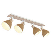 STRAHLER Lyndon 85,5/17,5/19 cm  - Braun/Weiß, Natur, Holz/Papier (85,5/17,5/19cm) - Globo