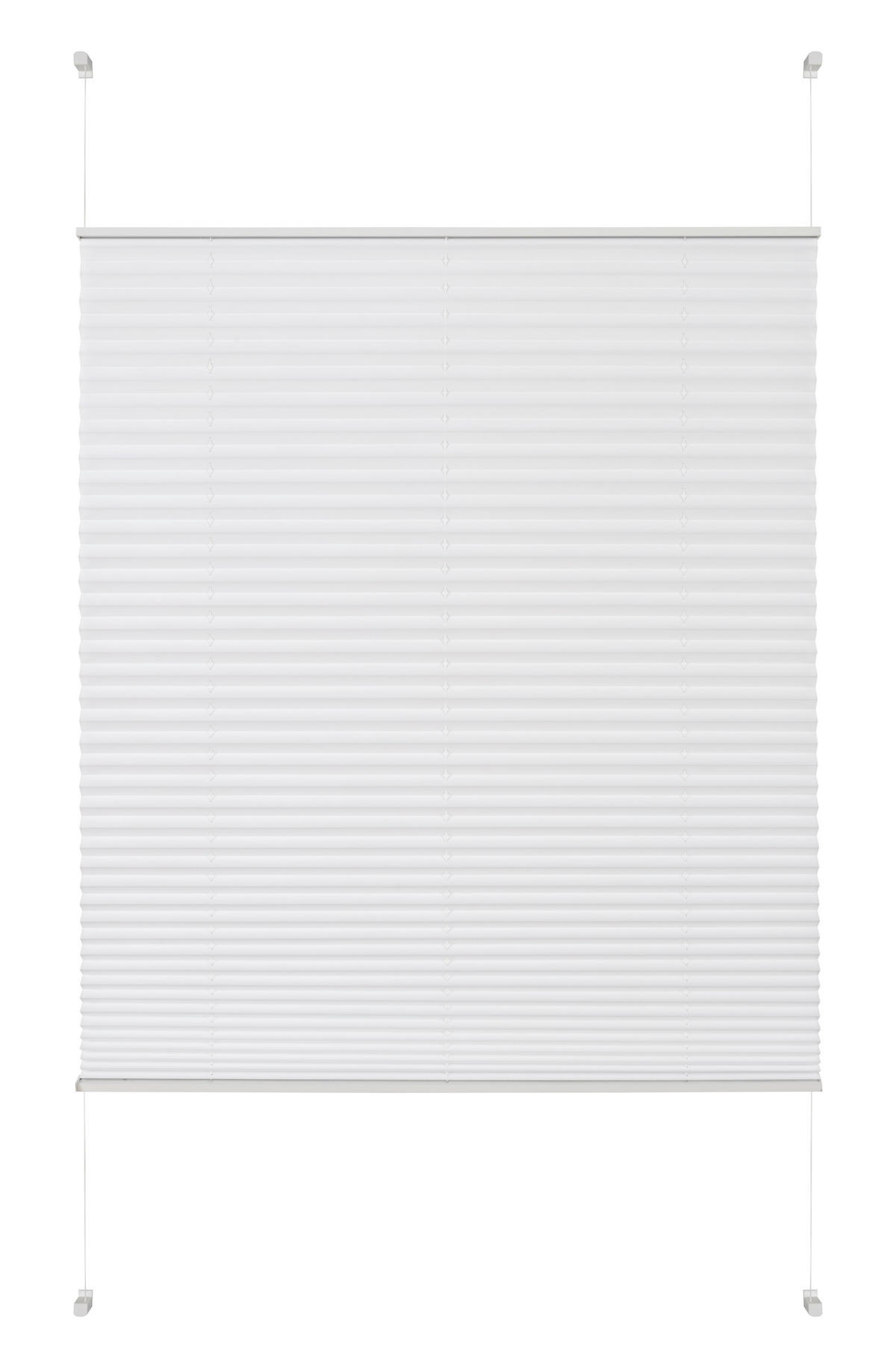 PLISSEE  blickdicht   60/130 cm  - Weiß, Basics, Textil (60/130cm) - Homeware