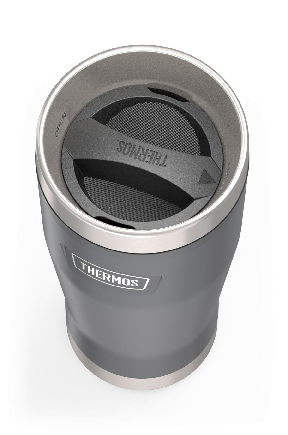 THERMOBECHER ICON 0,47 L  - Dunkelgrau, Basics, Metall (0.47l) - Thermos