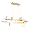 LED-HÄNGELEUCHTE Eurofase 122,8/50/23,1 cm   - Messingfarben, Design, Glas/Metall (122,8/50/23,1cm) - Elstead Lighting