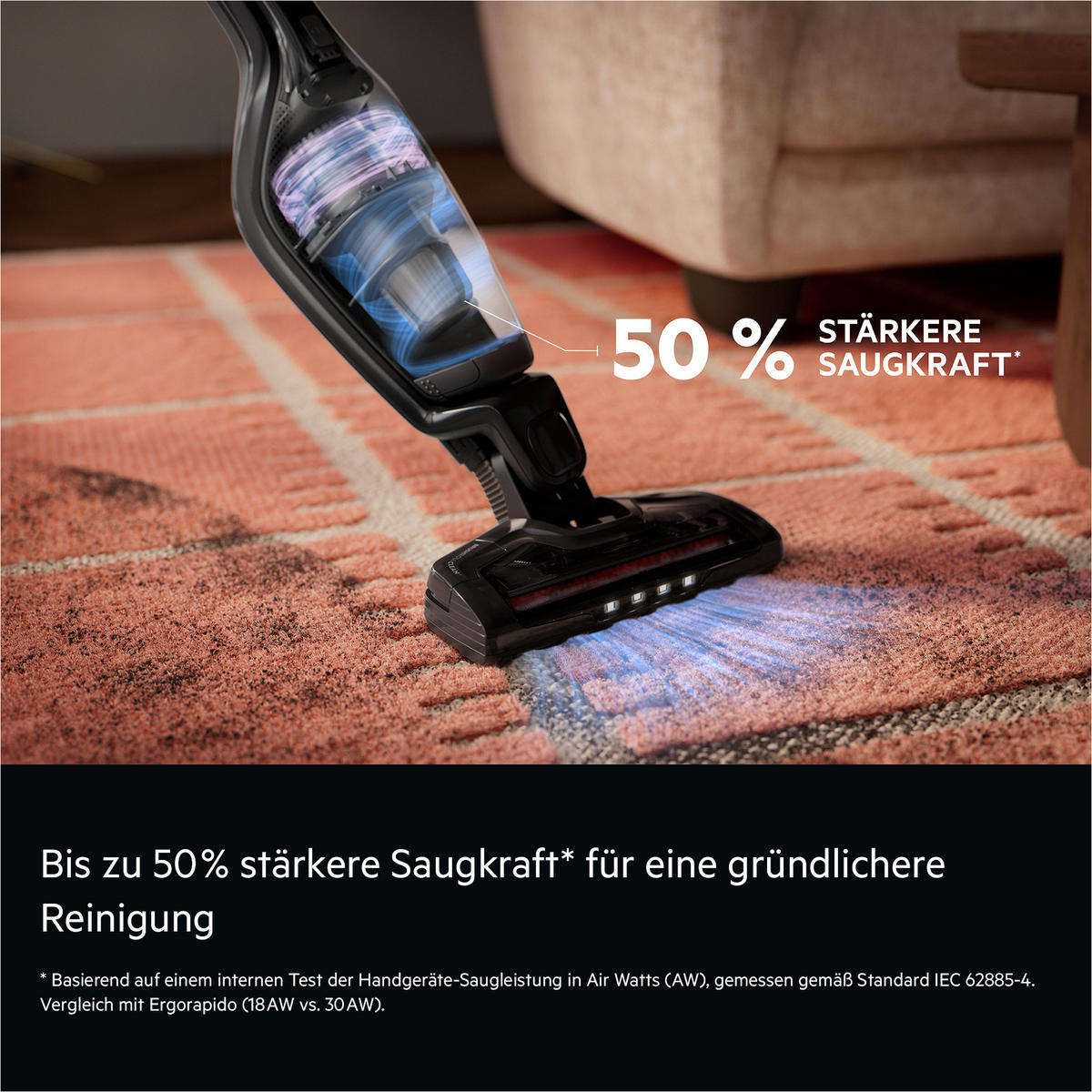AKKU-HANDSTAUBSAUGER  - Schwarz, Basics, Kunststoff (26,5/107/15,5cm) - AEG