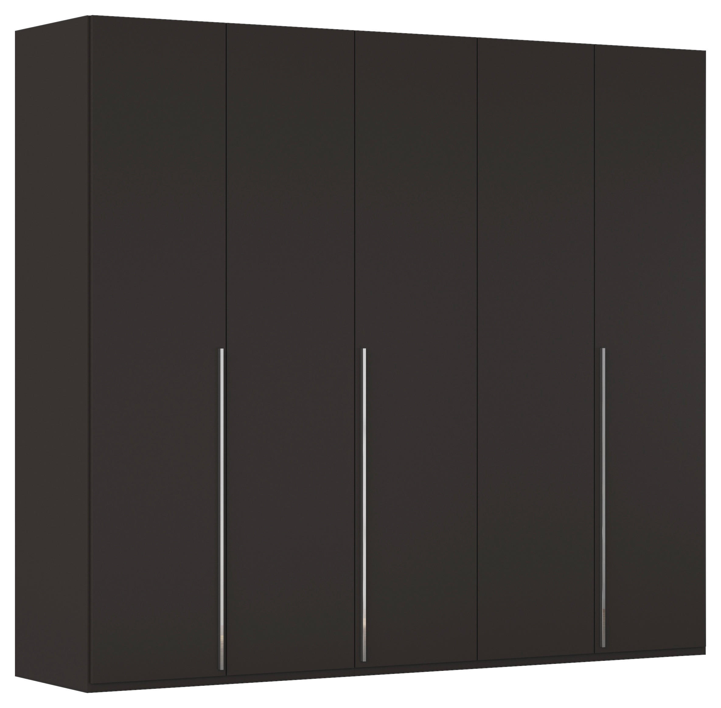 DREHTÜRENSCHRANK 251/223/60 cm 5-türig Schwarz  - Chromfarben/Schwarz, Design, Holzwerkstoff/Metall (251/223/60cm) - home24