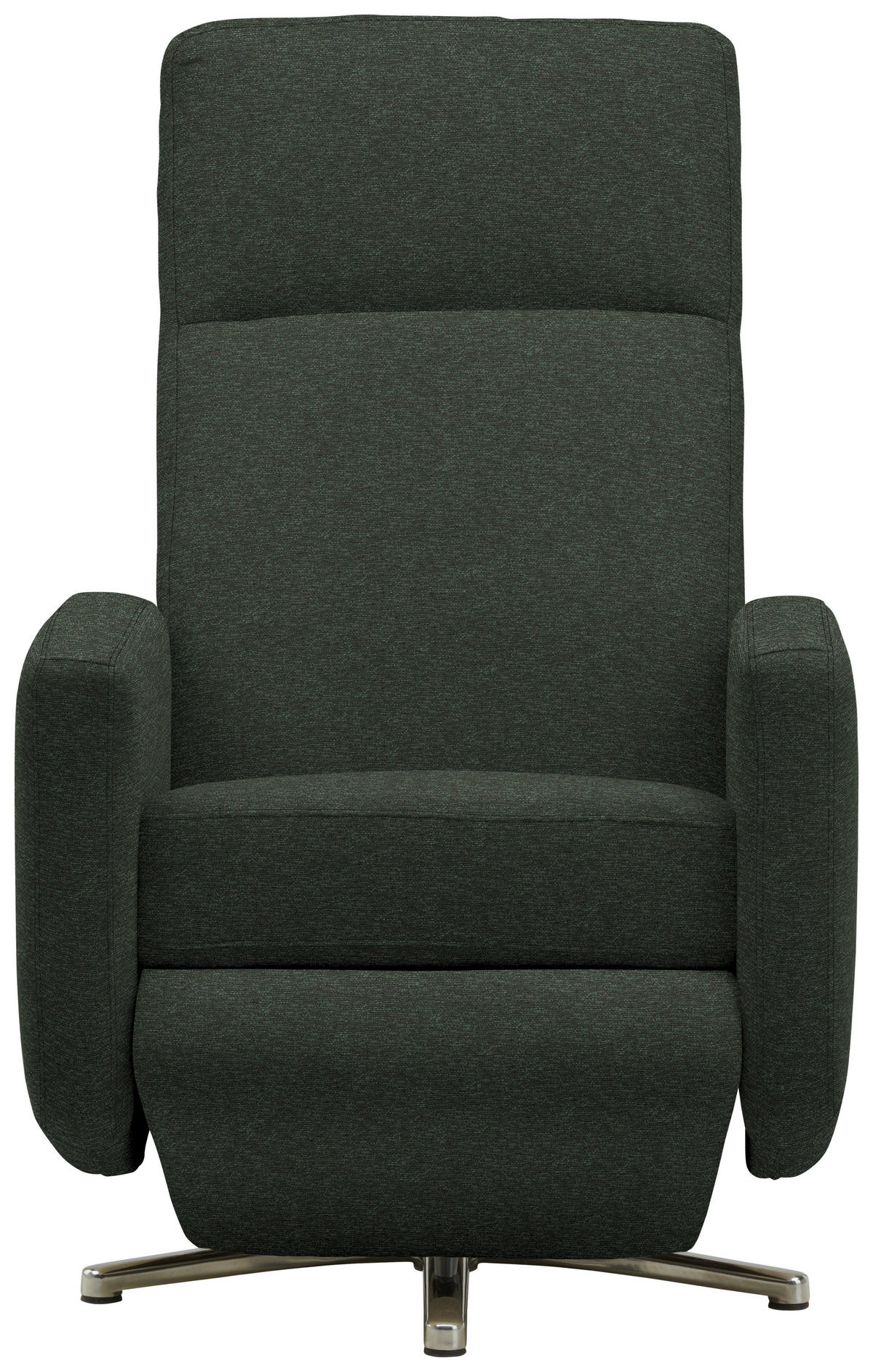 RELAXSESSEL in Textil Dunkelgrün  - Dunkelgrün/Alufarben, Design, Textil/Metall (72/109/78cm) - Sedda