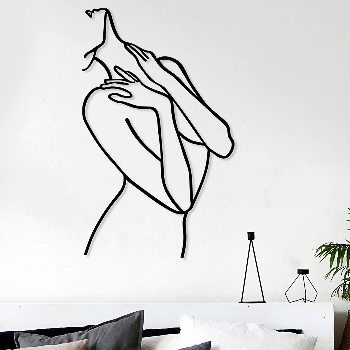 METALLBILD  - Schwarz, Basics, Metall (53/86cm)