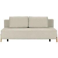 SCHLAFSOFA  mit Stoffauswahl, Liegefunktion, Schlafen auf Sitzhöhe Teddystoff Ecru  - Ecru/Naturfarben, Design, Holz/Textil (211/88/102cm) - Niels Andersson