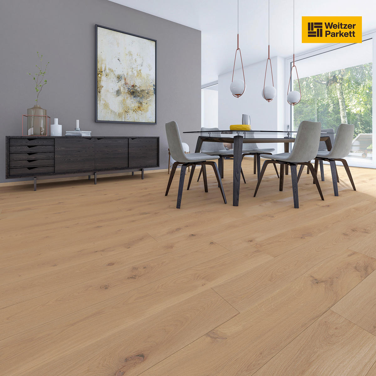 LANDHAUSDIELE, Eiche Kaschmir Pflegefrei Diele  per  m² - Eichefarben, Design, Holz (224,5/19,3/1,3cm) - Weitzer Parkett