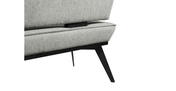 SITZBANK 153/90/65 cm Webstoff Schwarz, Hellgrau Buche massiv - Hellgrau/Schwarz, Basics, Holz/Textil (153/90/65cm) - Carryhome