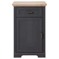 BOTNÍK, barvy grafitu, barvy dubu, 65/102/41 cm - šedá/barvy dubu, Romantický / Rustikální, kov/kompozitní dřevo (65/102/41cm) - Landscape