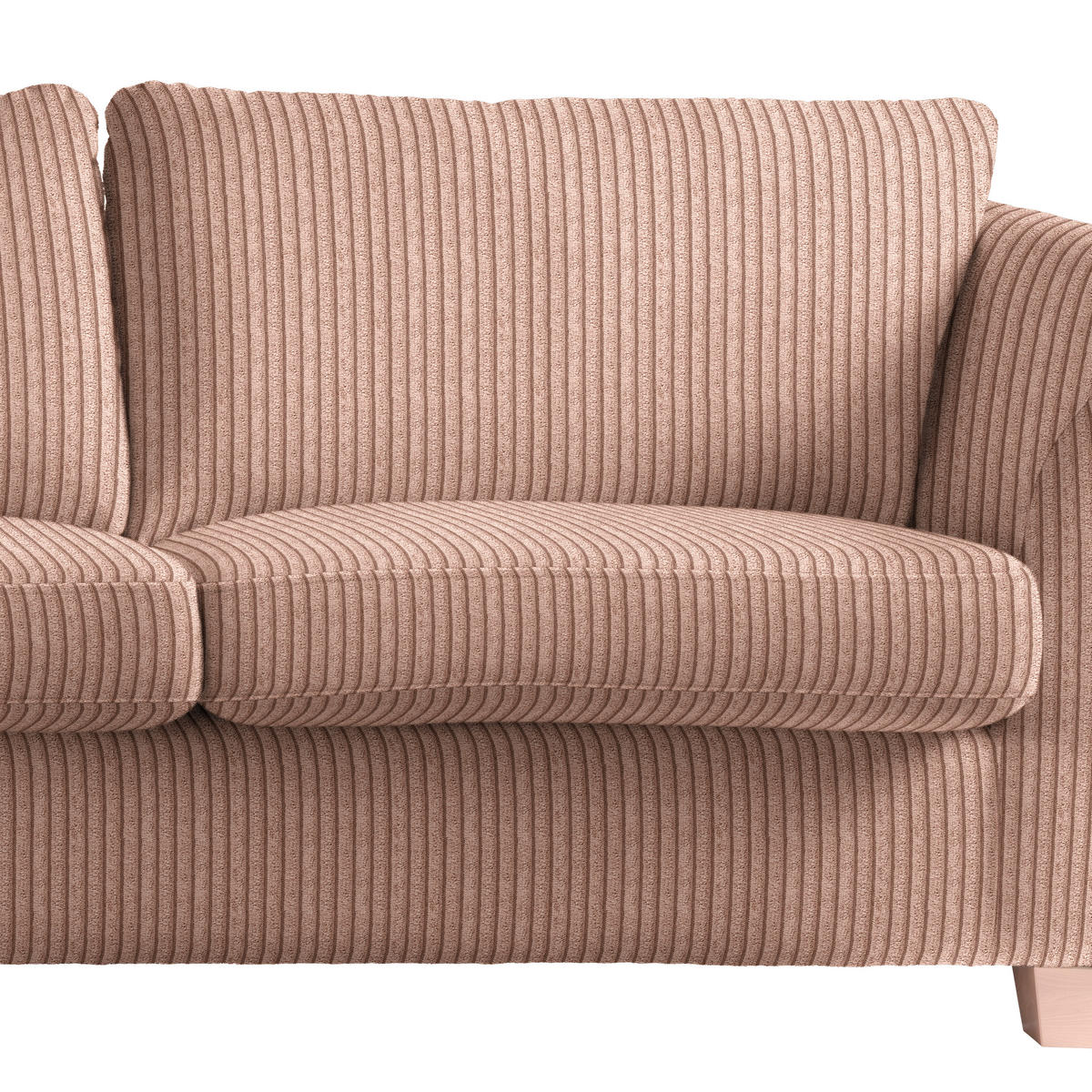 3-SITS SOFFA i manchester gammelrosa  - gammelrosa/naturfärgad, trä/textil (216/70-85/95cm) - MID.YOU