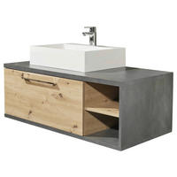 WASCHTISCHKOMBI 110 cm  - Chromfarben/Anthrazit, KONVENTIONELL, Holzwerkstoff/Kunststoff (110cm) - MID.YOU