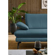 ECKSOFA in Echtleder Blau  308/195 cm  - Blau/Schwarz, Design, Leder/Metall (308/195cm) - Dieter Knoll