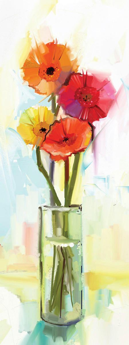 KEILRAHMENBILD Blumen 30/80 cm  - Multicolor, Basics, Holz/Papier (30/80cm) - Euroart