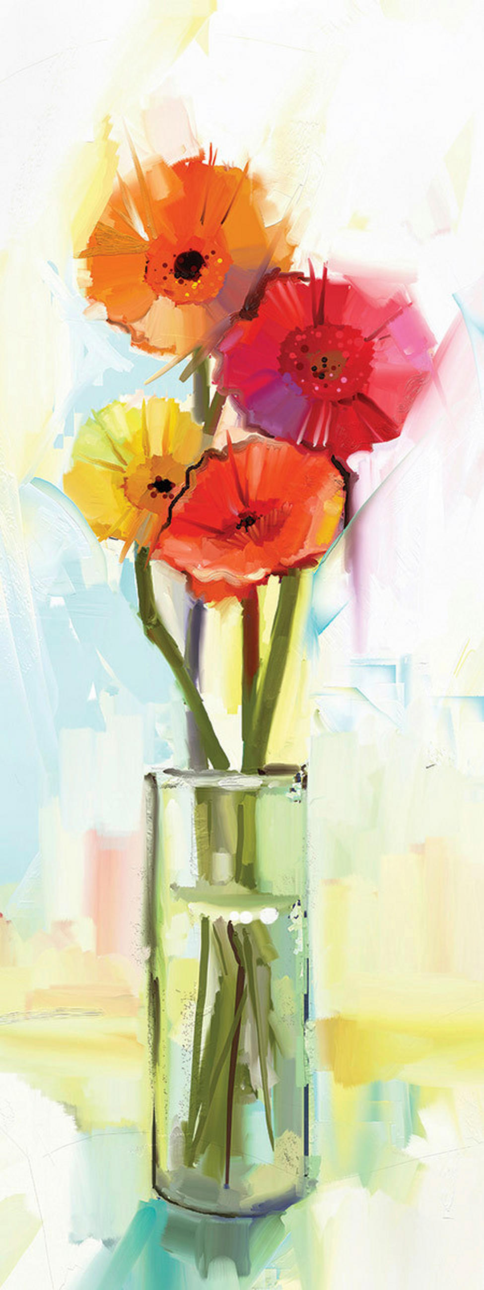 KEILRAHMENBILD Blumen 30/80 cm  - Multicolor, Basics, Holz/Papier (30/80cm)