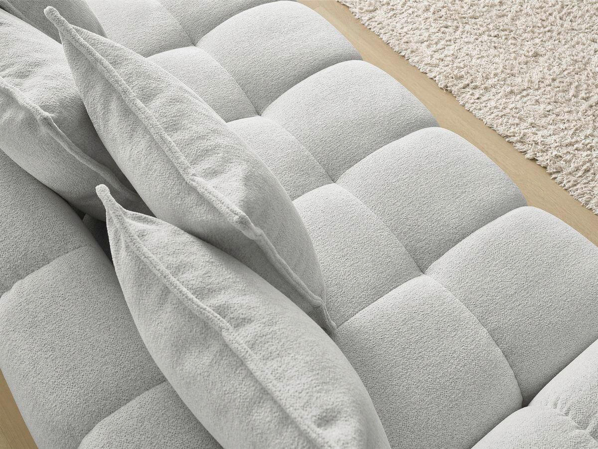 SCHLAFSOFA EVEREST  mit Armteil links, Armteil rechts Flachgewebe Hellgrau  - Hellgrau/Schwarz, MODERN, Kunststoff/Textil (278/115/90cm)