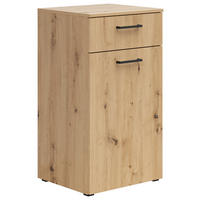 KOMODA  45/83/40 cm  hrast artisan  - crna/antracit, Moderno, pločasti materijal/plastika (45/83/40cm) - Carryhome